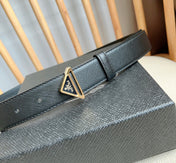 PRADA 25S BELT 30 MM IN BLACK CALFSKIN 595009