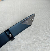 PRADA 25S BELT 33 MM IN BLACK CALFSKIN 551859