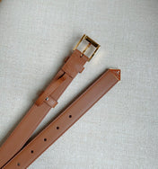 PRADA 25S BELT 25 MM IN BROWN CALFSKIN 585799