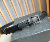 PRADA 25S BELT 25 MM IN BLACK CALFSKIN 585800