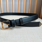 PRADA 25S BELT 25 MM IN BLACK CALFSKIN 585801