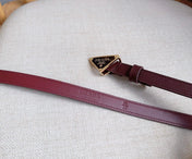 PRADA 25S BELT 15 MM IN RED CALFSKIN 598412