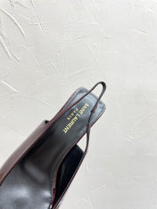 CARINE SLINGBACK PUMPS 45 IN PATENT MAROON LEATHER