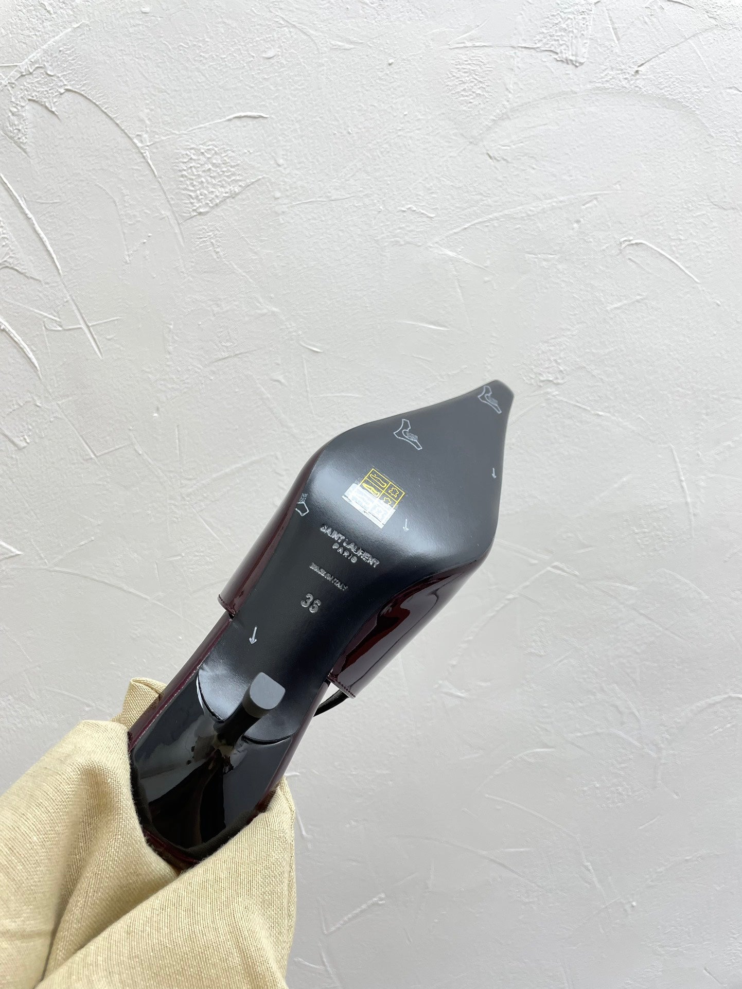 CARINE SLINGBACK PUMPS 45 IN PATENT MAROON LEATHER