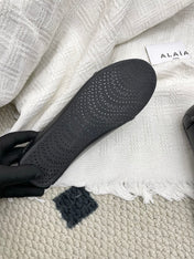 ALAIA 26S BALLET TECKEL IN BLACK CALFSKIN