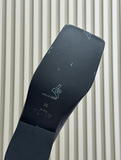 ALAIA 25S SQUARE LOAFER MULES IN BLACK CALFSKIN