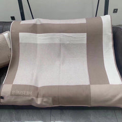 H RIVIERA BLANKET 200 CM IN SAND BEIGE WOOL AND CASHMERE 136857