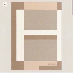 H RIVIERA BLANKET 200 CM IN SAND BEIGE WOOL AND CASHMERE 136857