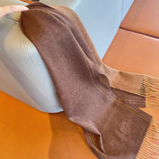 UNIE BRODEE GM MUFFLER IN CHOCOLATE BROWN CASHMERE