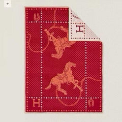WESTERN AND COMPANY 140 CM IN CHERRY RED AND PASTEL RED WOOL AND CASHMERE 405115
