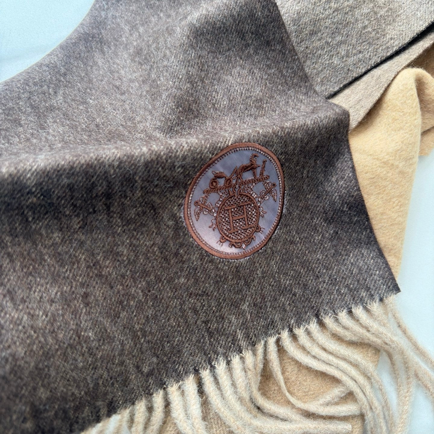 HERMES 25S SCARF 180 IN CASHMERE 854652