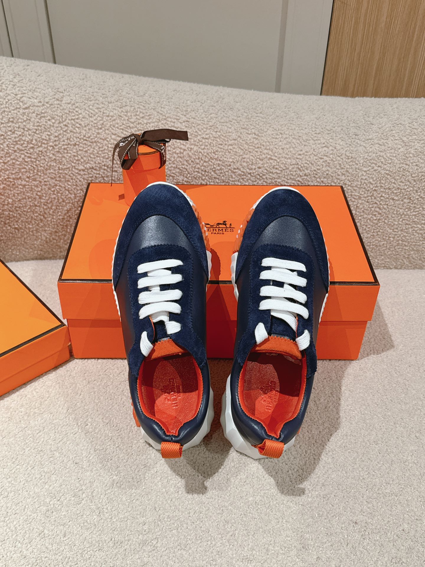 MAINLAND SNEAKER IN NAVY BLUE SUEDE AND CALFSKIN 959294