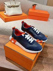 MAINLAND SNEAKER IN NAVY BLUE SUEDE AND CALFSKIN 959294