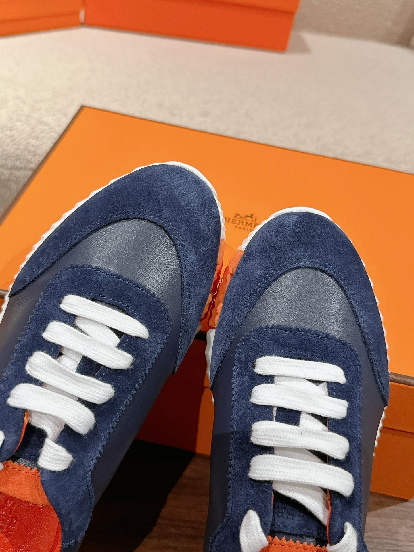 MAINLAND SNEAKER IN NAVY BLUE SUEDE AND CALFSKIN 959294