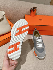 MAINLAND SNEAKER IN ASH GRAY SUEDE AND SHARK GRAY BREATHABLE MESH FABRIC