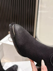 CELINE 25S CHELSEA BOOTS CLASSIC 45MM IN BLACK SUEDE