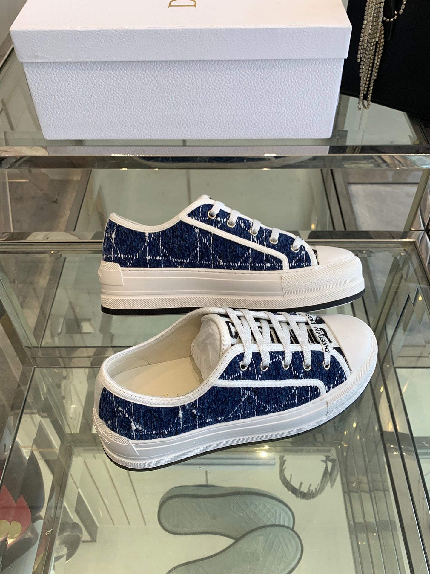 WALK'N PLATFORM SNEAKER DENIM BLUE CANNAGE TWEED