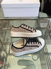 WALK'N PLATFORM SNEAKER BEIGE AND BLACK CANNAGE TWEED
