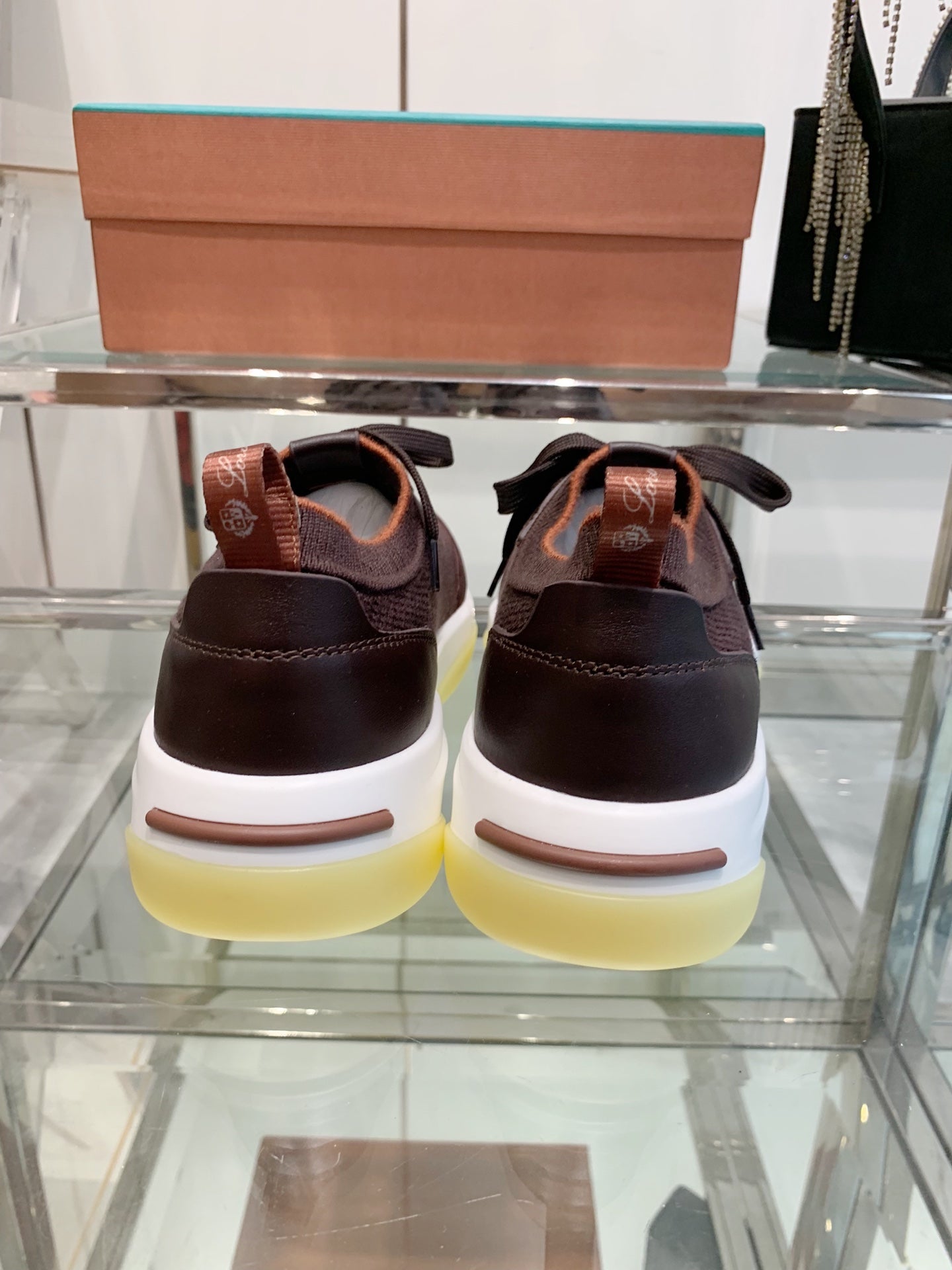 SNEAKER IN MAHOGANY RED CANVAS MIX SUEDE WITH LAMBSKIN