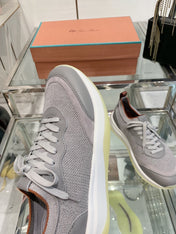 SNEAKER IN GRAY CANVAS MIX SUEDE WITH LAMBSKIN