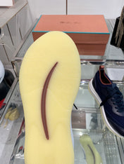 SNEAKER IN MIDNIGHT BLUE CANVAS MIX SUEDE WITH LAMBSKIN