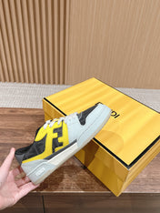 FENDI MATCH TRAINER IN MULTICOLOR CALFSKIN AND HIGH-DENSIITY FABRIC