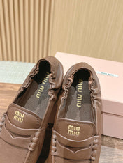 NAPPA LOAFERS IN PECAN BROWN LAMBSKIN