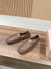 NAPPA LOAFERS IN PECAN BROWN LAMBSKIN
