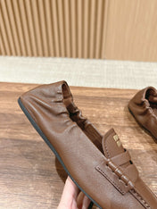 NAPPA LOAFERS IN PECAN BROWN LAMBSKIN