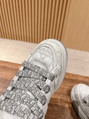 BY ERL B9S SKATER SNEAKER IN PALE GRAY CANNAGE LAMBSKIN