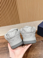 BY ERL B9S SKATER SNEAKER IN PALE GRAY CANNAGE LAMBSKIN