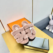 CHYPRE SANDAL LIGHT BROWN SHEARLING