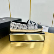 CC ESPADRILLES PLATFORM 25S MIX COLOR TWEED AND BLACK CALFSKIN
