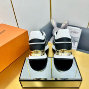 NEO RUN AWAY SNEAKER IN BLACK MIX WHITE CALFSKIN