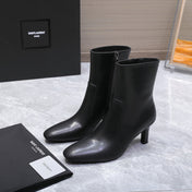 YSL 25S ANKLE BOOTS 70 MM IN BLACK LAMBSKIN