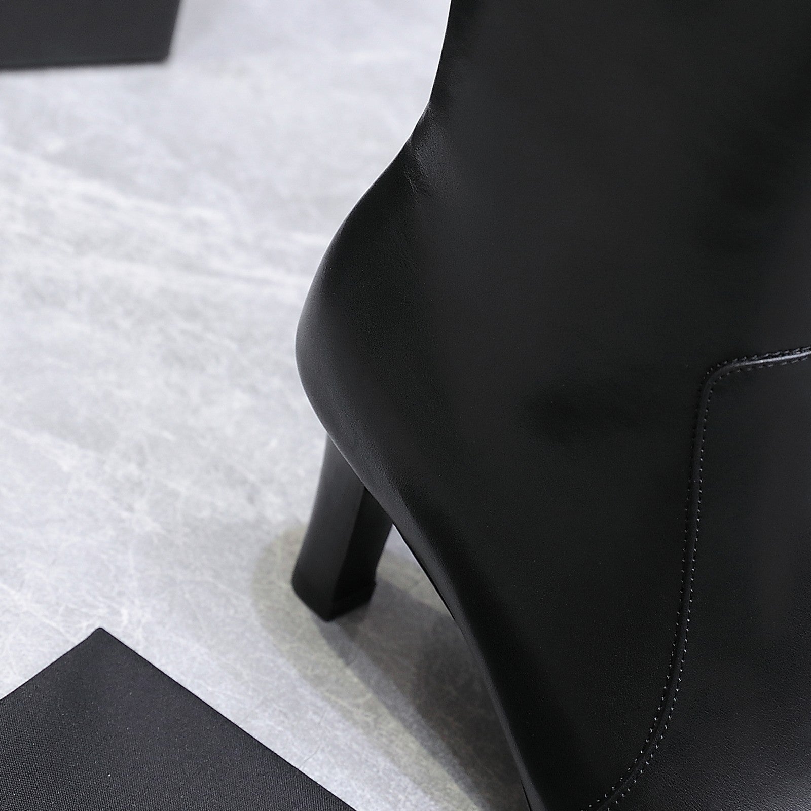 YSL 25S ANKLE BOOTS 70 MM IN BLACK LAMBSKIN