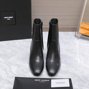 YSL 25S ANKLE BOOTS 70 MM IN BLACK LAMBSKIN