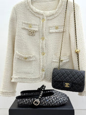 CC FLAT MULES 25SS IN BLACK EMBELLISHED WITH RHINESTONES