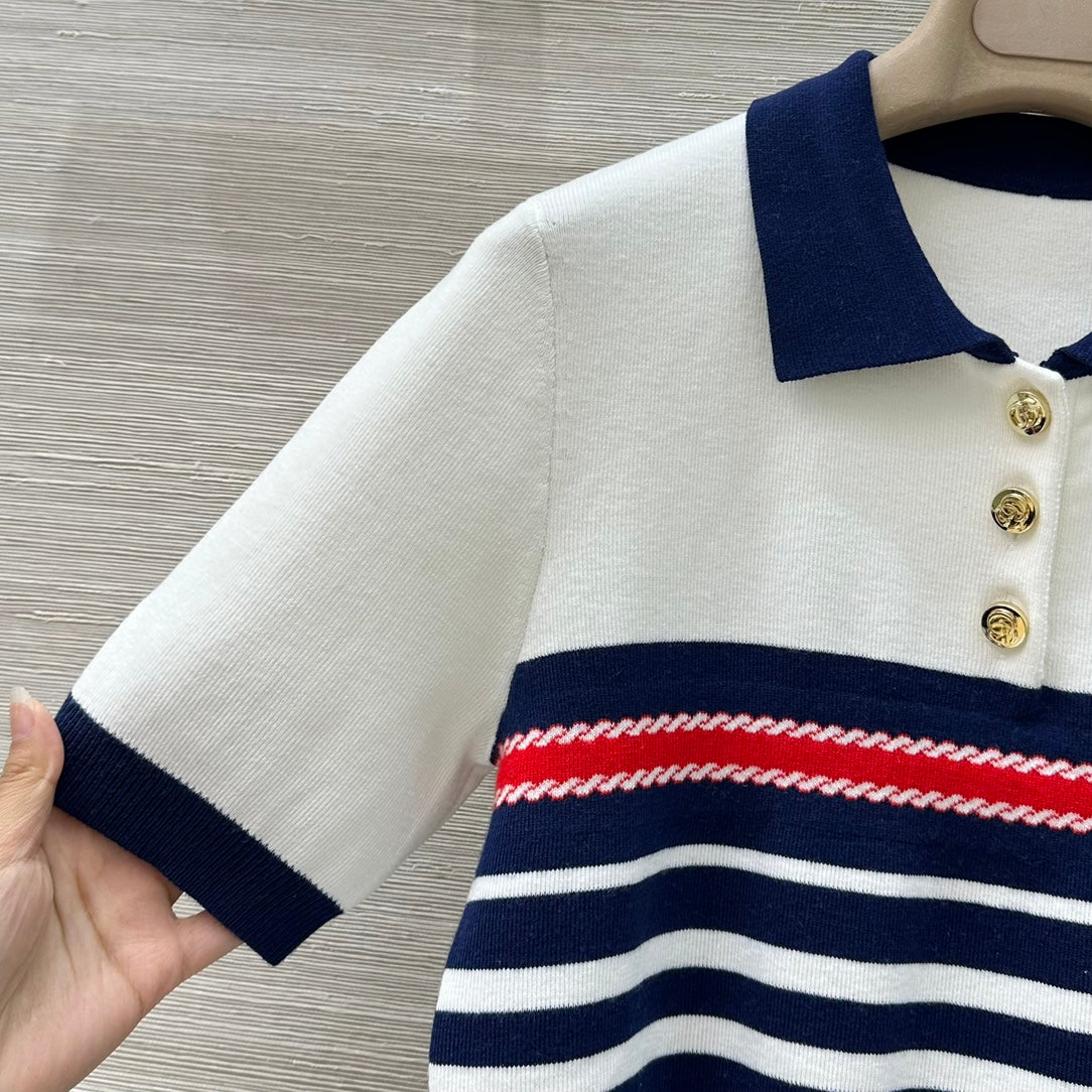 GUCCI SHORT-SLEEVE KNIT TOP 138