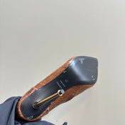 PADLOCK 10 CM ANKLE BOOTS IN PENNY BROWN CROCODILE-EMBOSSED CALFSKIN