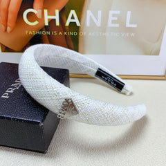 THICK HEADBAND IN WHITE TWEED 174106