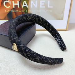 THICK HEADBAND IN BLACK TWEED 174106