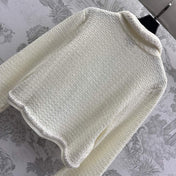 CHANEL PINK AND WHITE KNIT SWEATER 263624
