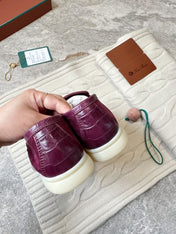 LP LOAFERS 25S IN BURGUNDY SUEDE MIX LAMBSKIN