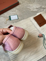 LP LOAFERS 25S IN MAUVE PINK SUEDE MIX LAMBSKIN