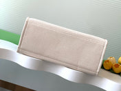 SHOPPING BAG 38 IN WHITE RED AND NAVY BLUE CANVAS