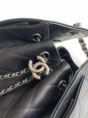 CHANEL 25S HOBO BAG 22 IN BLACK CAVIAR LEATHER STYLE 1