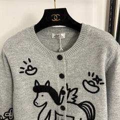 HERMES 25S KNITTED CARDIGAN JACKET 469