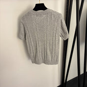 LORO PIANA 26S SHORT SLEEVE KNIT TOP 657