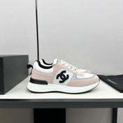 SNEAKER IN LIGHT PINK SUEDE AND WHITE BREATHABLE MESH